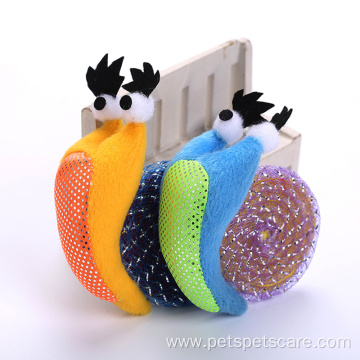 Pet Plush Snail Shape Toys Cat Scratcher Toy